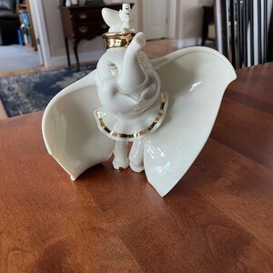 Charming Lenox Disney Dumbo the Elephant Figurine with Gold Accents.